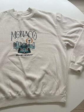 PacSun Monaco Graphic Crewneck Sweatshirt - Cream